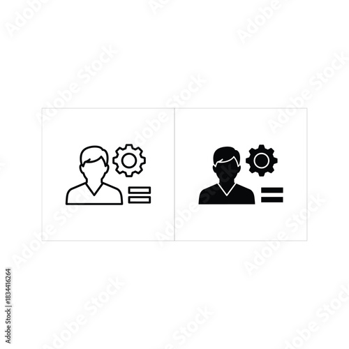 Configuration icon showcases personalized settings and tailored user experiences online