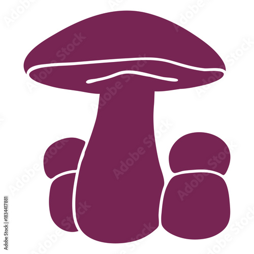 Thricholoma mushroom silhouette