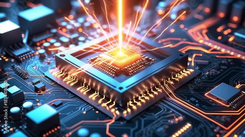 electronic circuit board with processor