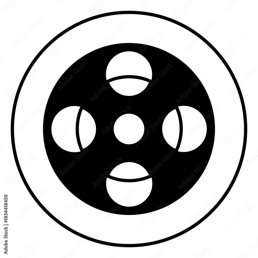 Fototapeta premium Film reel stroke icon