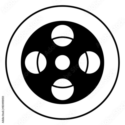 Film reel stroke icon