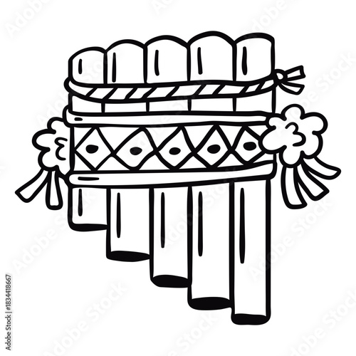 Pan flute instrument stroke