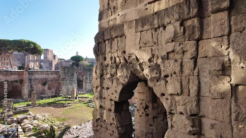 View of the Roman Forum in Rome, Italy, with ancient ruins, historic temples, and atmospheric charm