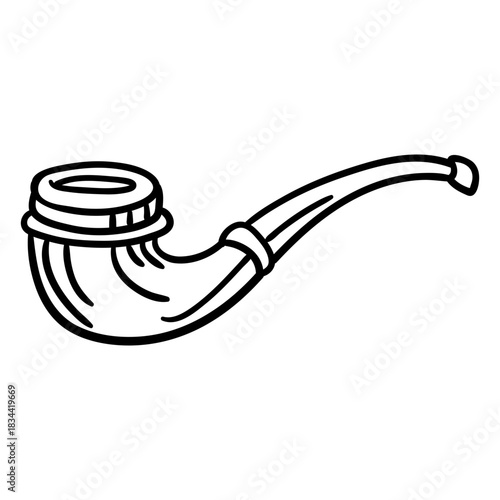 Vintage smoking pipe stroke
