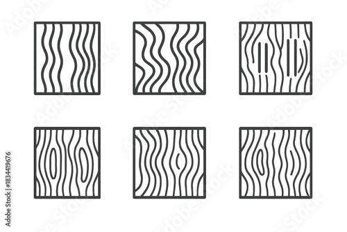 Mirrored Sap Patterns. Icons for: duplicated sap channel carvings, mirrored fluid vein prints, parallel resin path etchings, twin