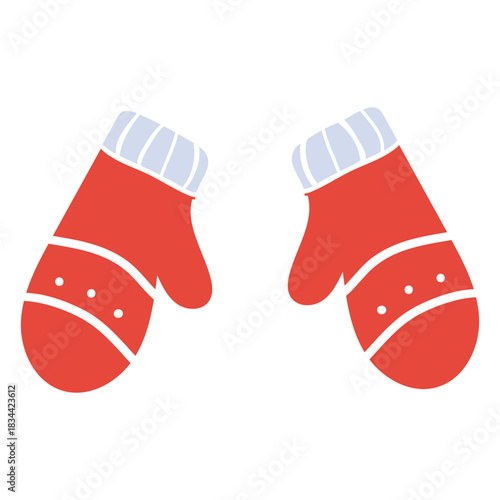 Winter mittens flat mittens flat