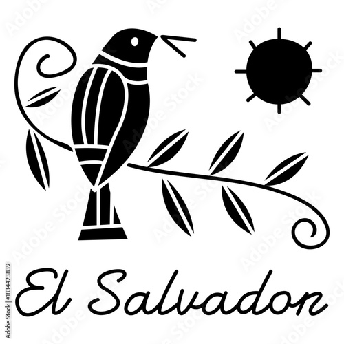 El salvador bird dark design