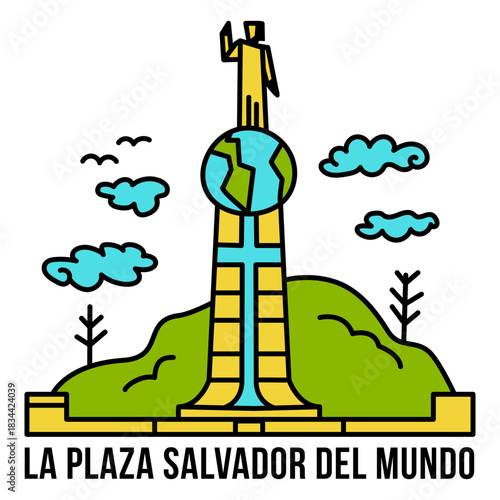 Landmark el salvador illustration