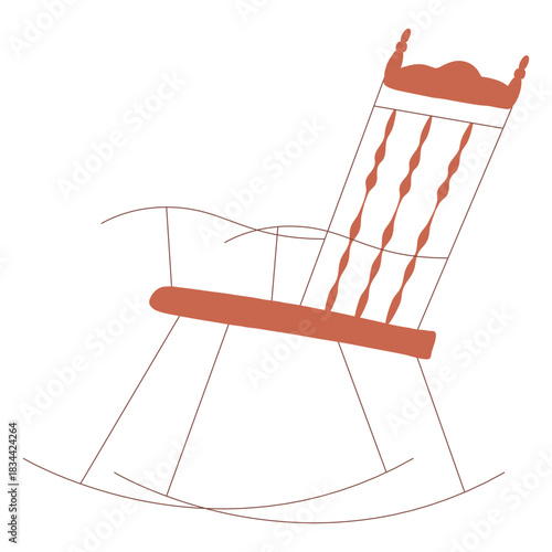 Rocking chair illustration design