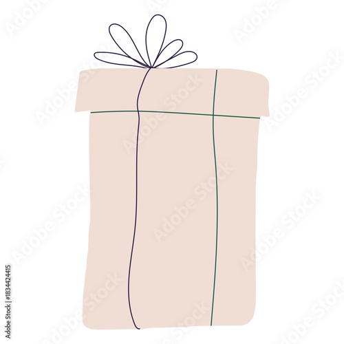 Simple christmas gift box illustration