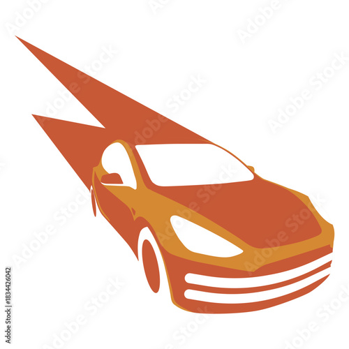 Fast speeding car logo