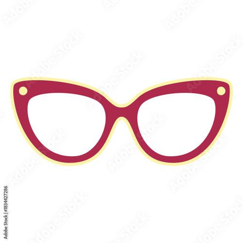 Cat eye glasses flat