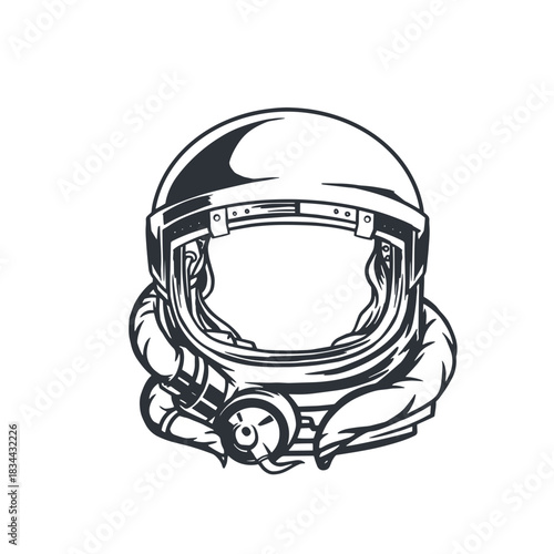 Astronaut helmet logo astronaut