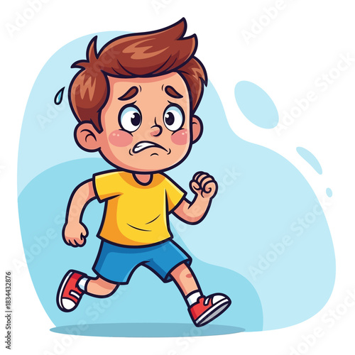 boy running on the water