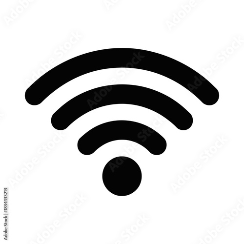 Black wifi signal icon