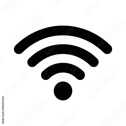Black wifi signal icon