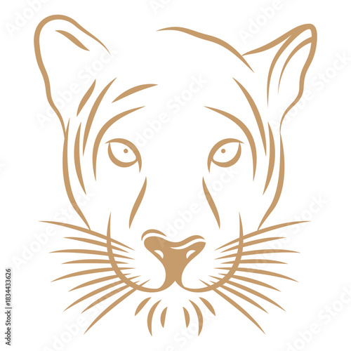 Cougar head curve stroke