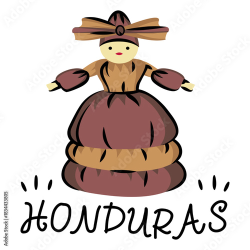 Tusa doll honduras illustration