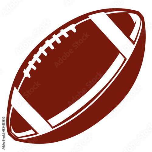 American football ball cut out