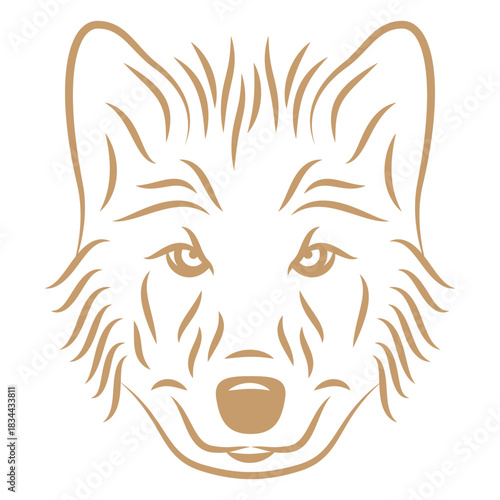 Wolf head curve stroke