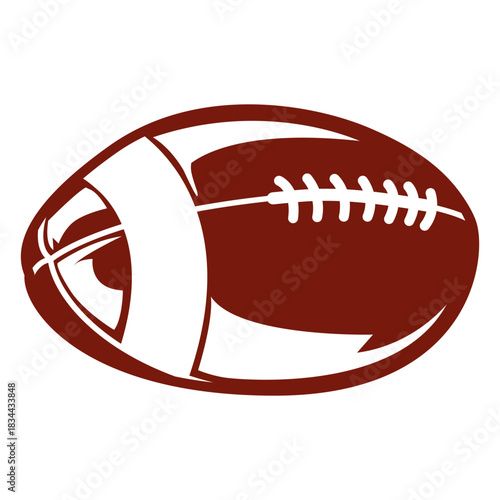 American football ball game cut out