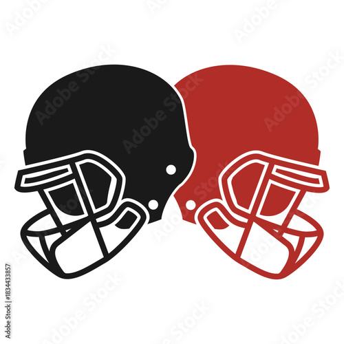 American football helmets cut out