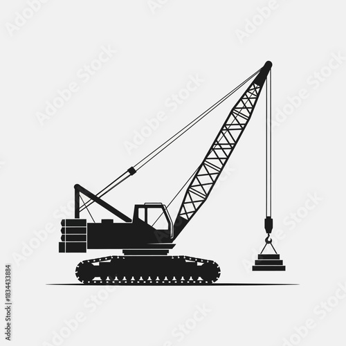 silhouette of a crane