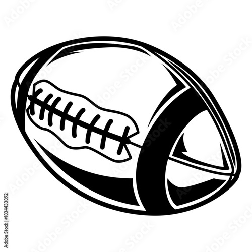 American football side high contrast