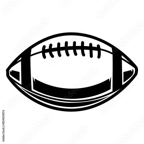 Football ball horizontal high contrast