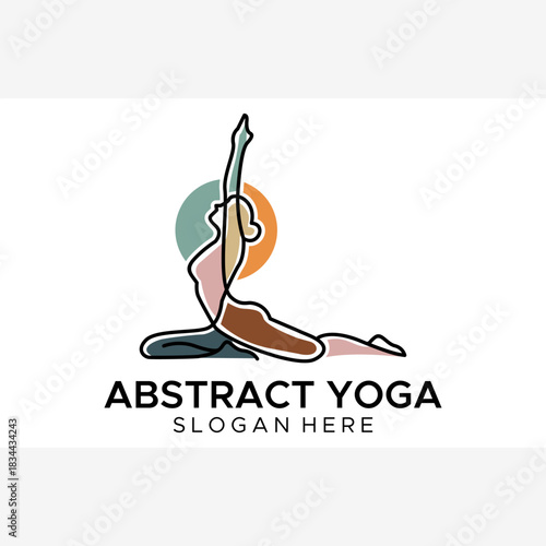 yoga logo set for body health