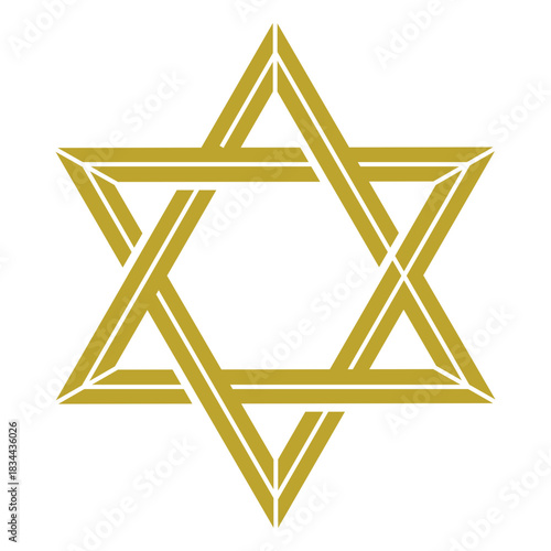 Star of david jewish flat