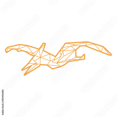 Polygonal flying dinosaur