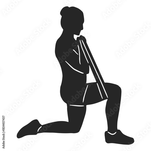 Woman exercising silhouette