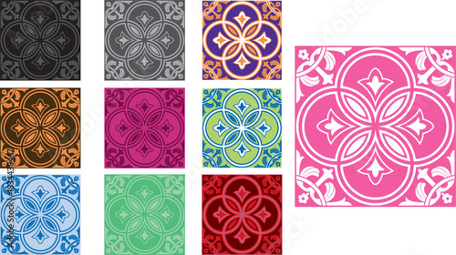 carpet pattern azerbaijan ornament vector line