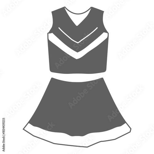 Cheerleader female uniform cut-out