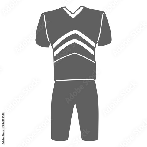 Men's cheerleading uniform cut-out