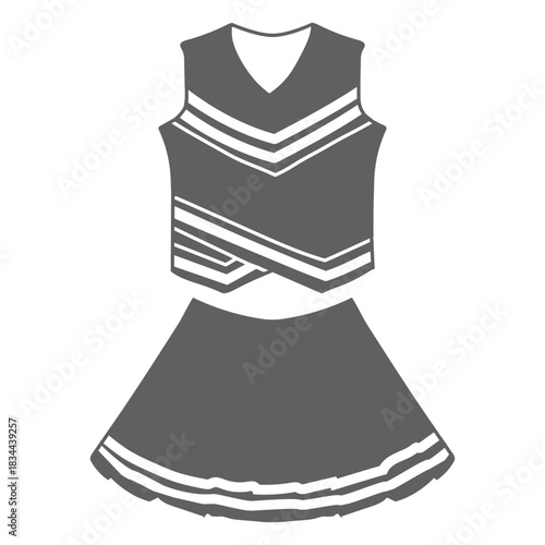 Woman's cheerleading uniform cut-out