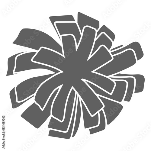 Cheerleader pom pom cut-out