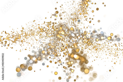 Shimmering Gold Sparkles Texture. Warm Glowing Particles Overlay. Magic Dust Effect.
