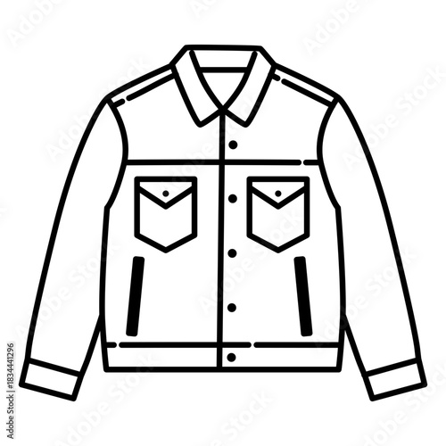 Denim jean jacket stroke