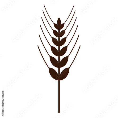 Wheat spike lines cut-out