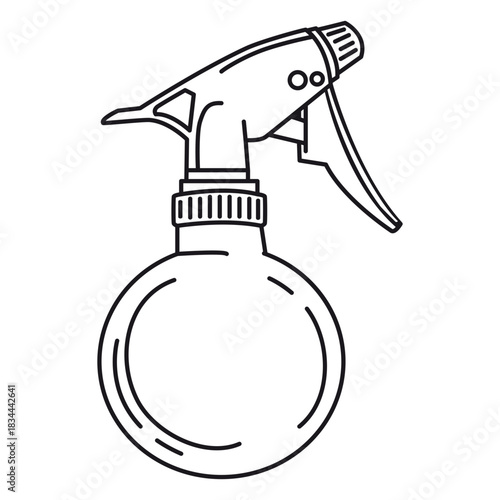 Hair spray bottle stroke