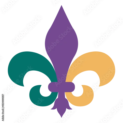 Fototapeta Fleur de lis carnival symbol
