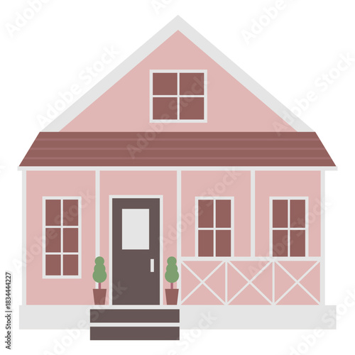 Simple pink house