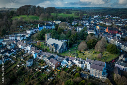 Bild auf Leinwand St Teilo's church in Llandeilo