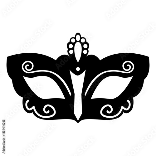 Carnival mask jewel silhouette