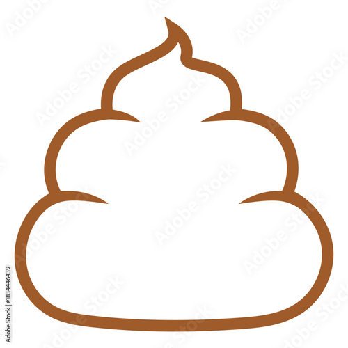 Simple emoji poop stroke