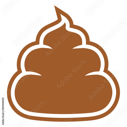 Simple poop emoji filled stroke