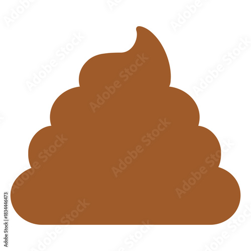 Simple poo silhouette icon