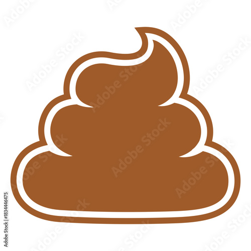 Simple poo silhouette stroke